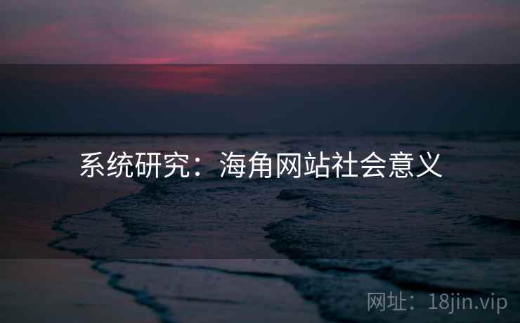 系统研究:海角网站社会意义