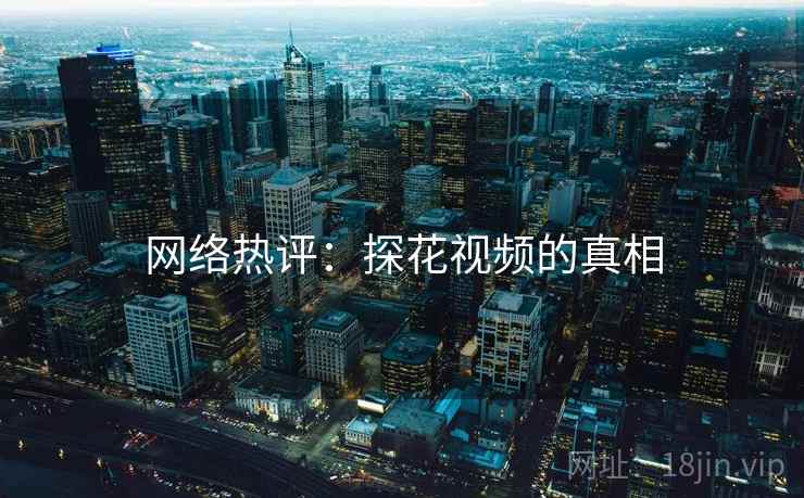 网络热评:探花视频的真相