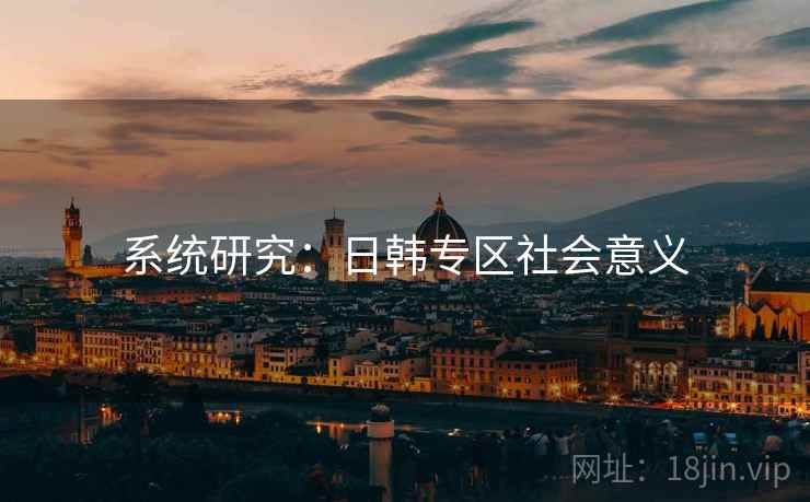 系统研究:日韩专区社会意义
