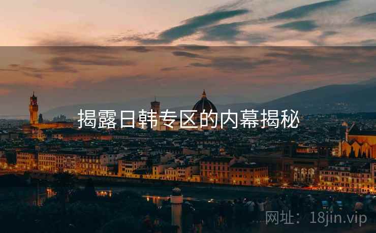 揭露日韩专区的内幕揭秘